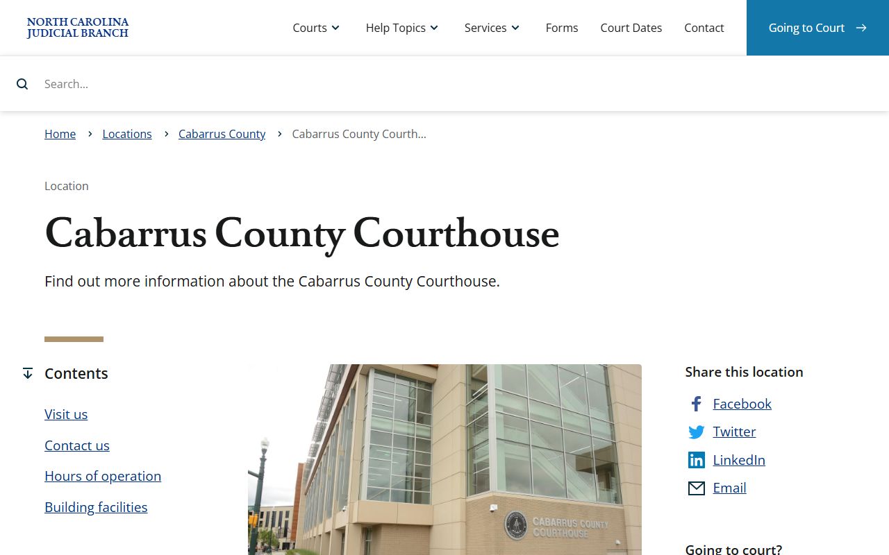 Concord divorce records Cabarrus County Courthouse