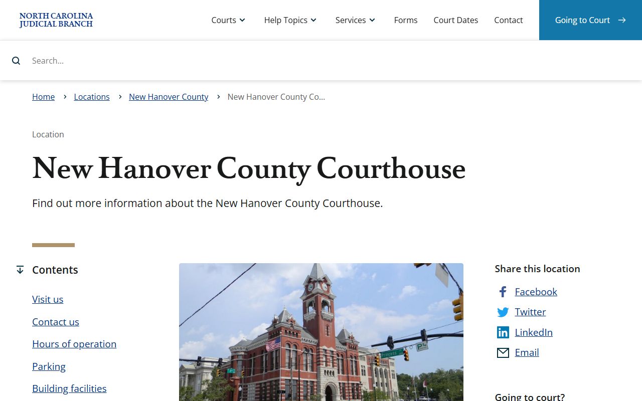 Wilmington divorce records New Hanover County Courthouse