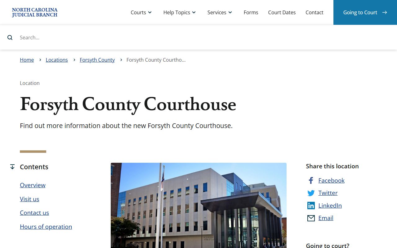 Winston-Salem divorce records Forsyth County Courthouse