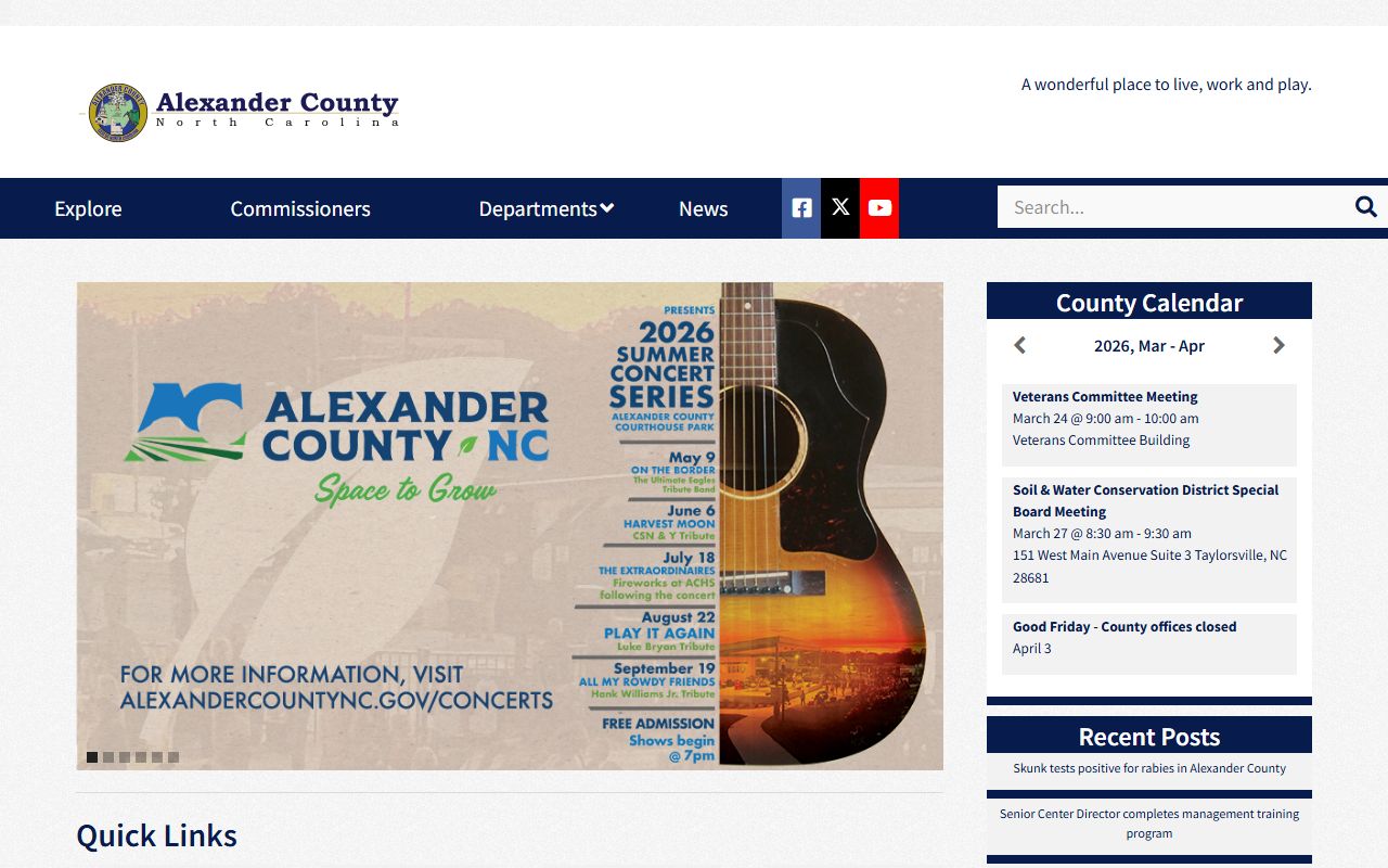 Alexander County divorce records government website