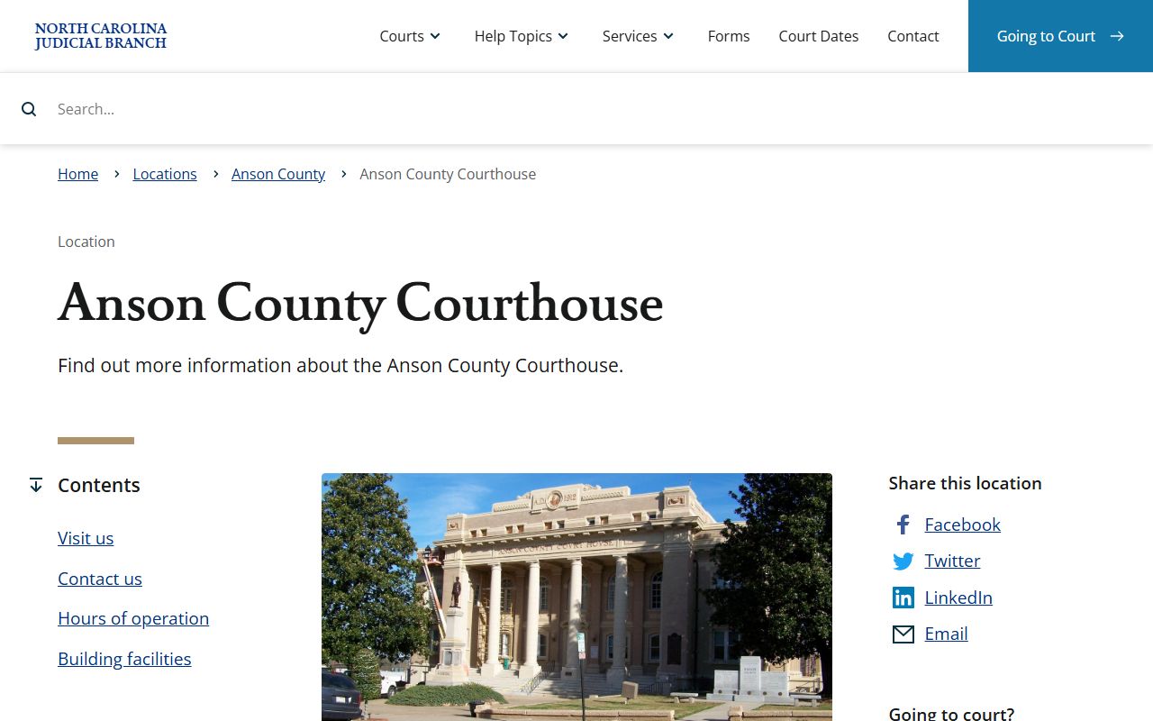 Anson County divorce records courthouse resource