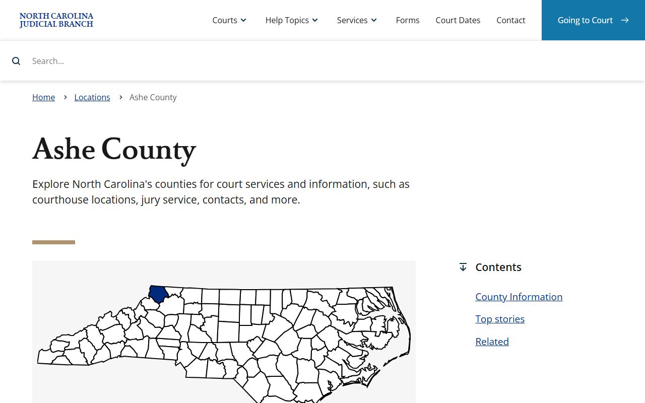 Ashe County divorce records clerk of superior court website