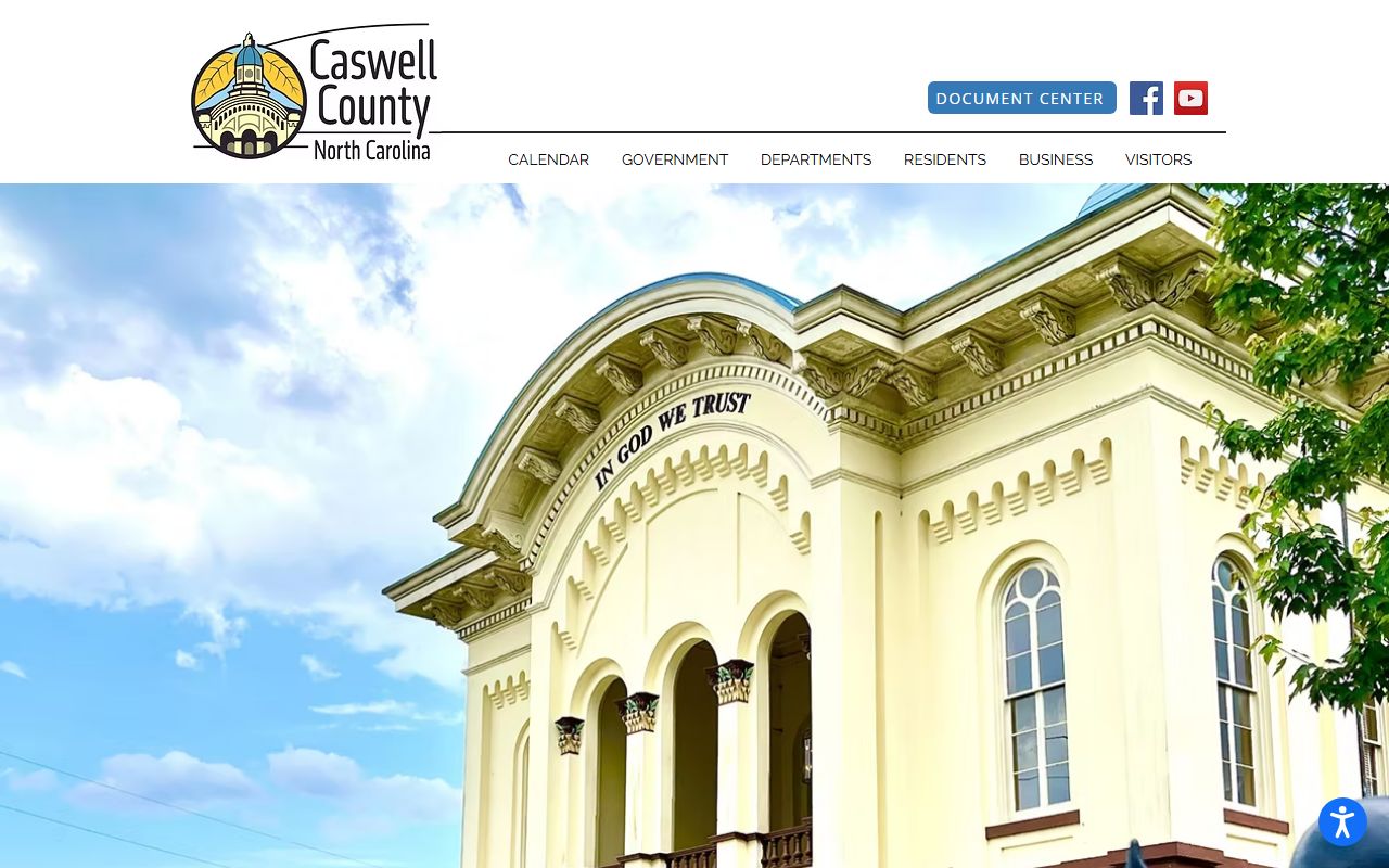Caswell County government website for divorce records