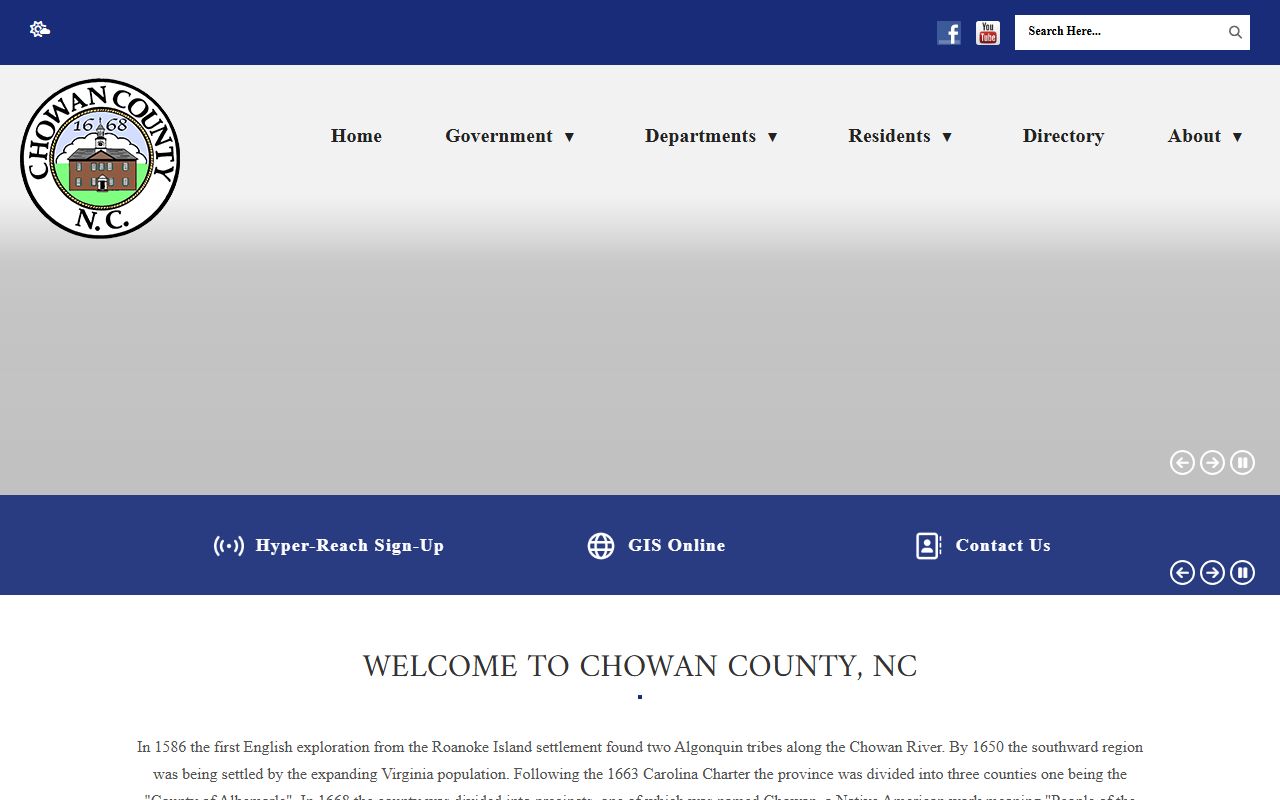 Chowan County government website for divorce records