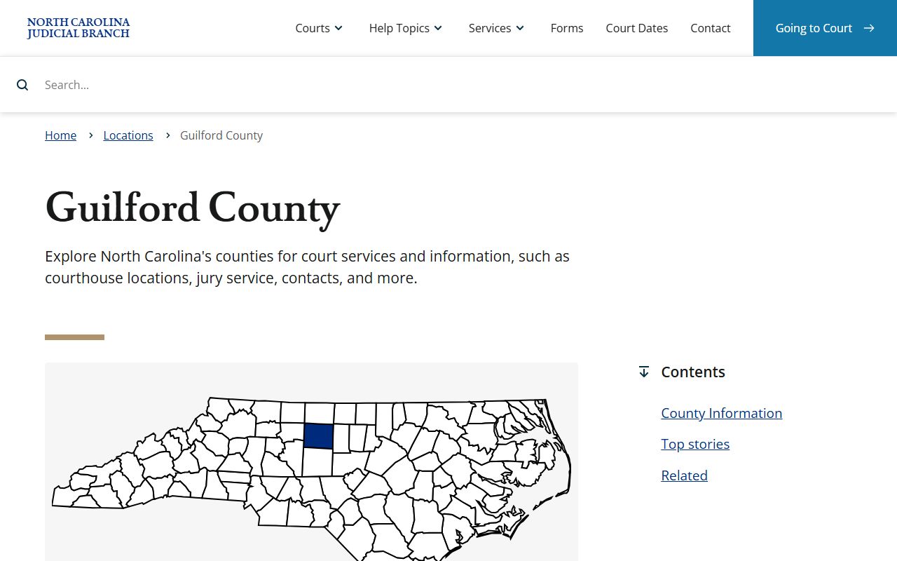 Guilford County clerk office for Greensboro divorce records