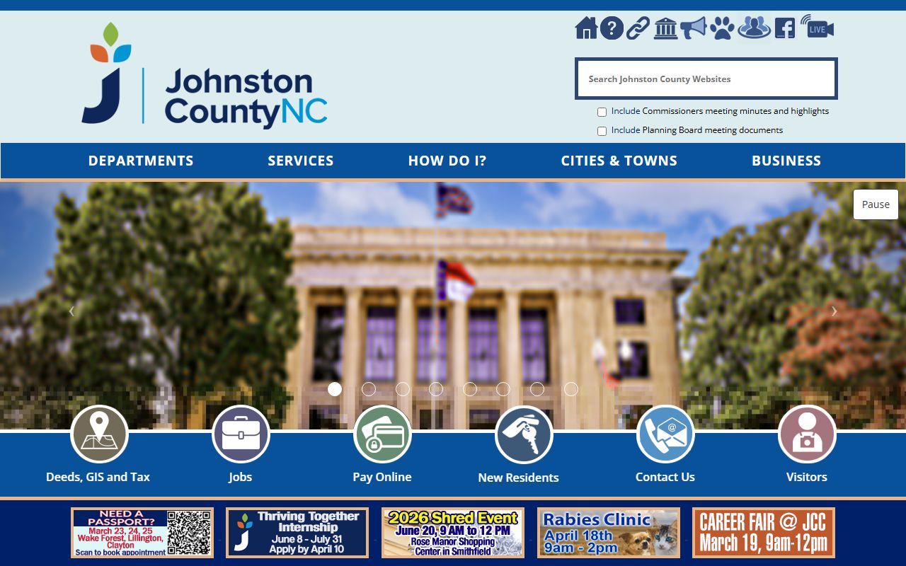 Johnston County divorce records government website