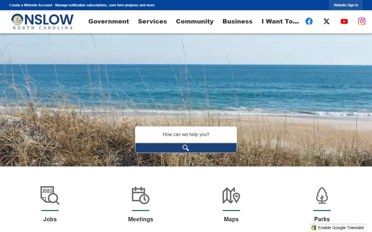 Onslow County divorce records government website