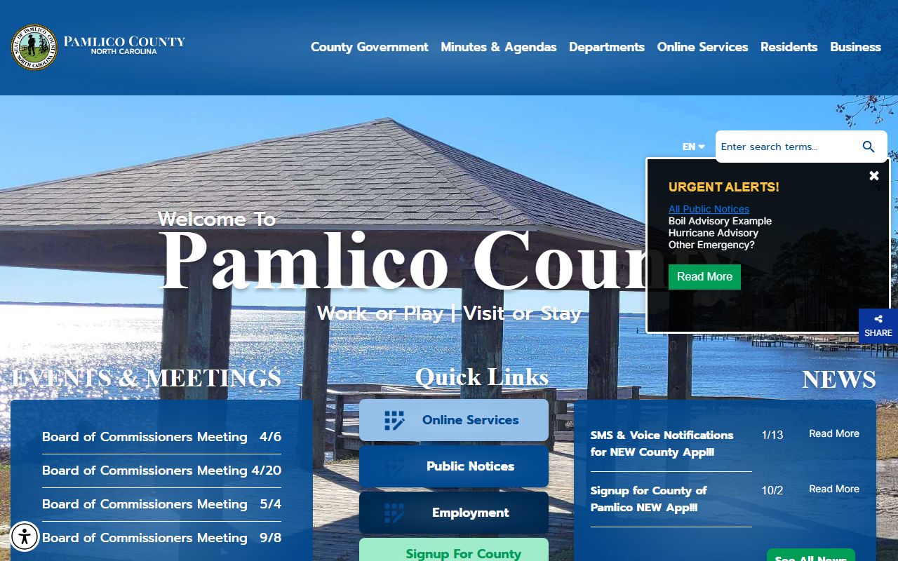 Pamlico County divorce records government website