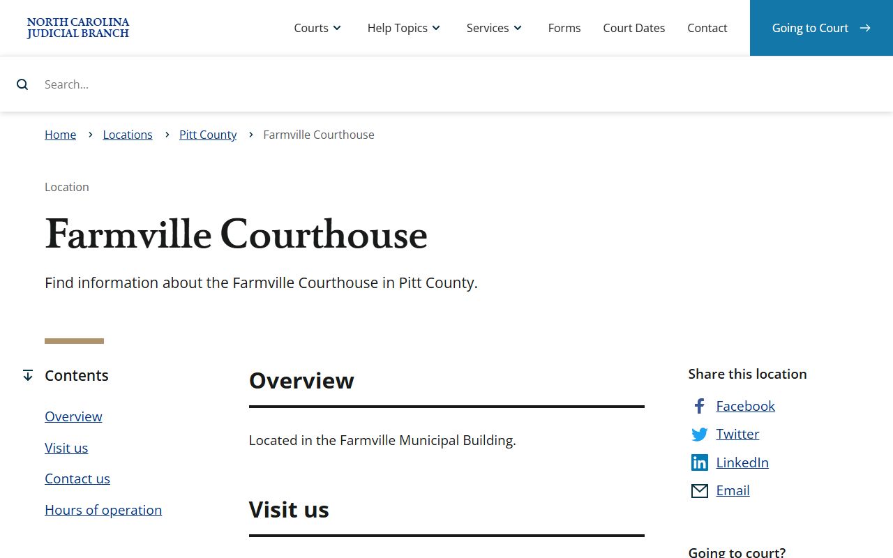 Pitt County divorce records Farmville courthouse resource