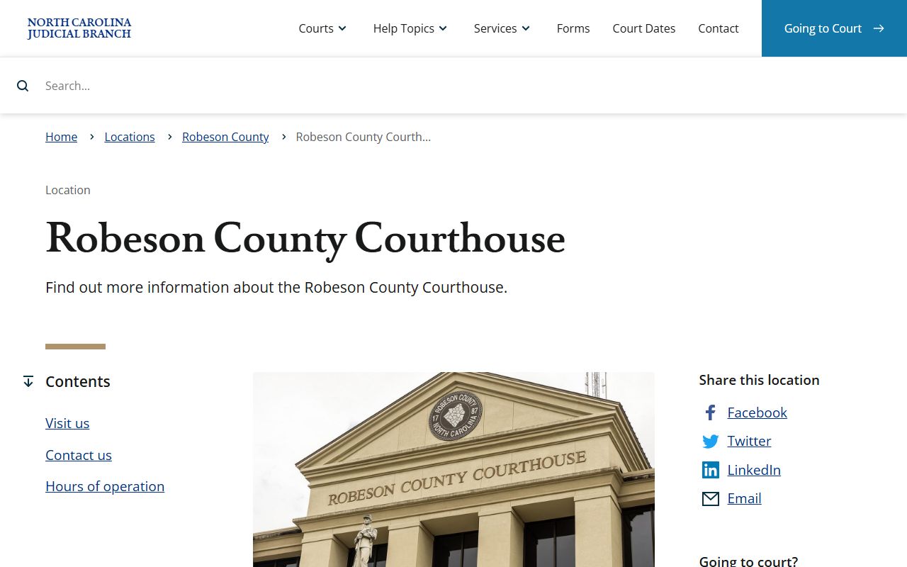 Robeson County divorce records courthouse resource