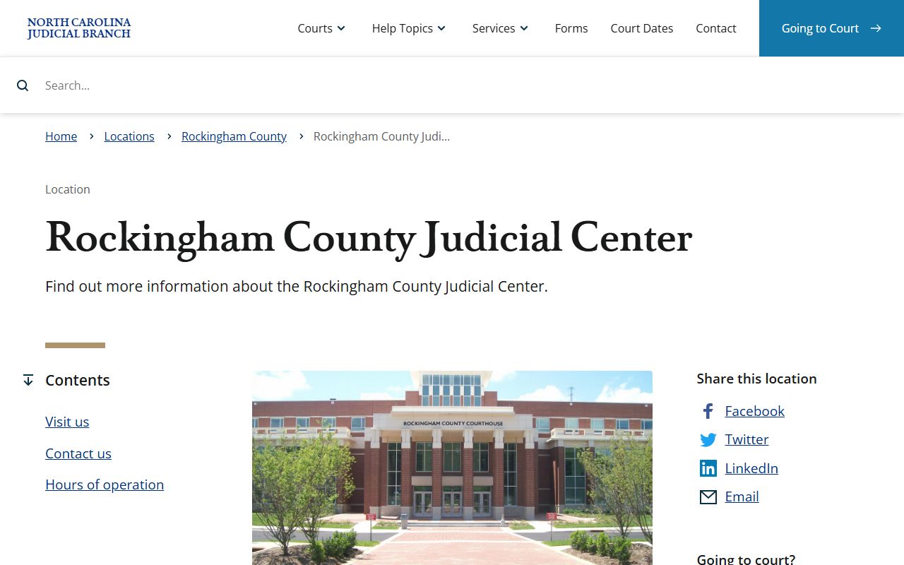 Rockingham County divorce records judicial center