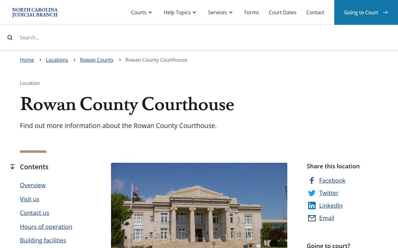 Rowan County divorce records courthouse information