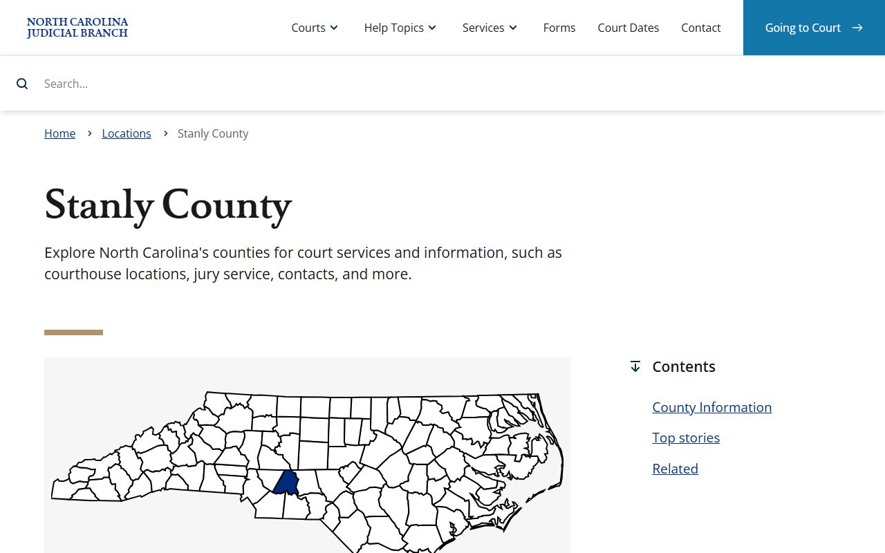 Stanly County divorce records clerk of superior court website
