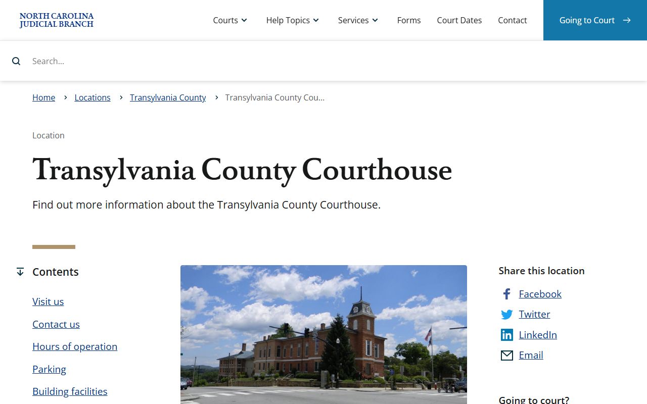 Transylvania County divorce records courthouse resource