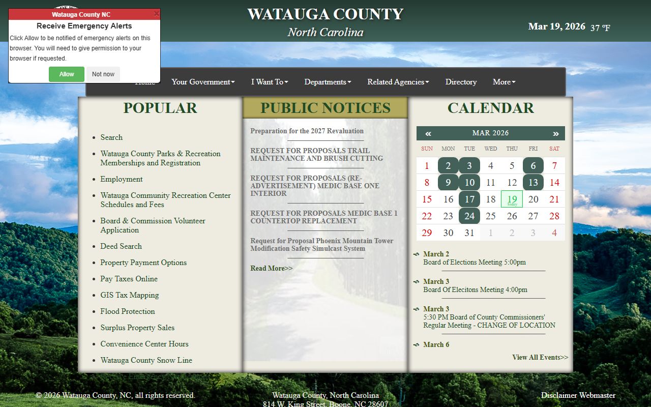 Watauga County divorce records government website