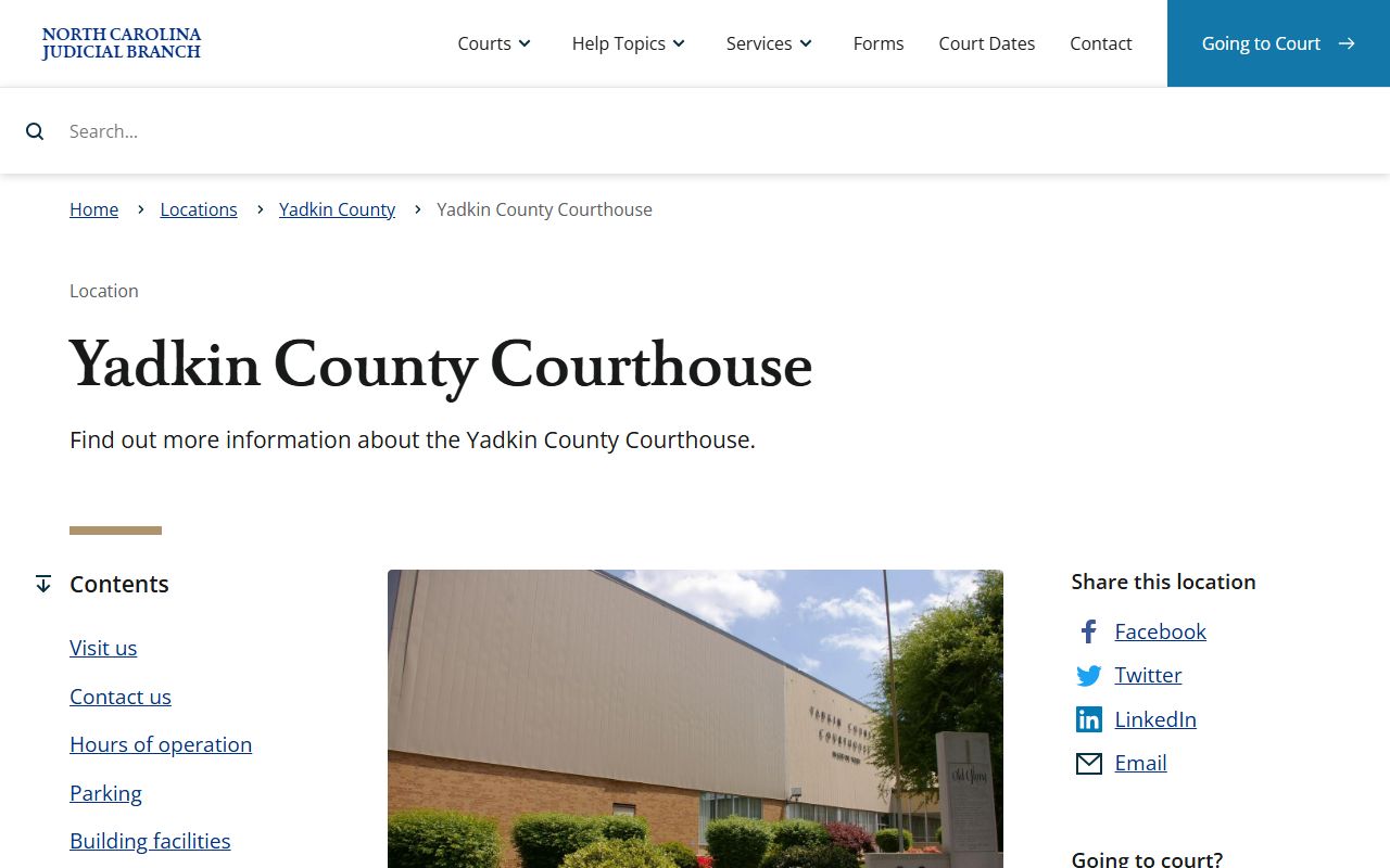 Yadkin County divorce records courthouse resource