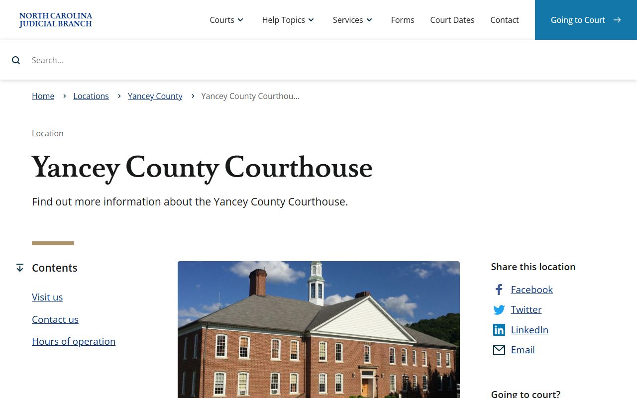 Yancey County divorce records courthouse resource